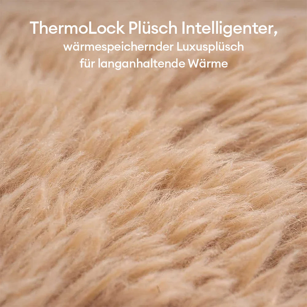 Orthopädisches Hundebett Luxe Kunstleder & Plüsch – Abnehmbarer Schwamm, Warm & Komfortabel