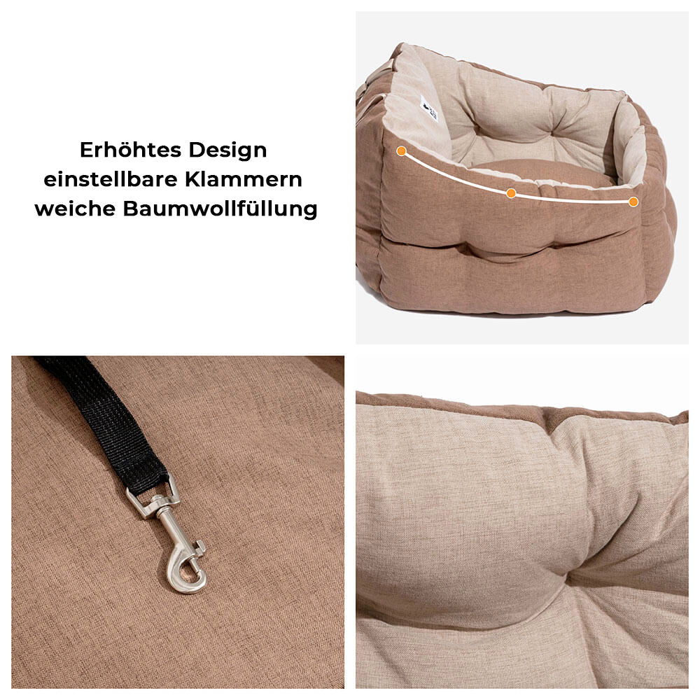 Wasserdichtes ISOFIX-Hochlehner- und Dickes Hundesitzbett mit ISOFIX-System