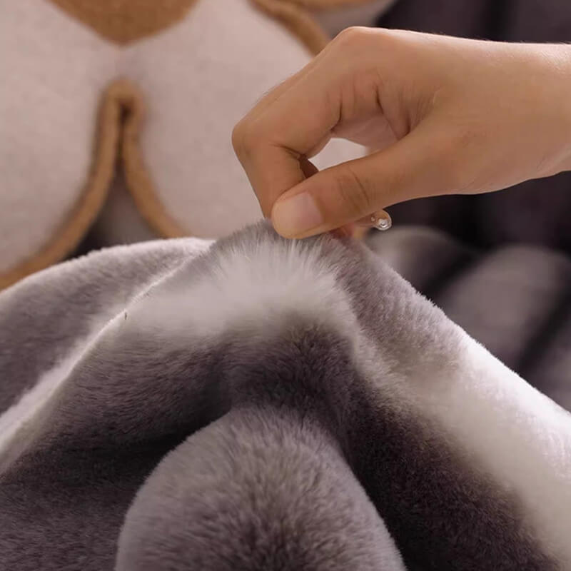 Trendy Schöner Sofabezug aus Plüsch mit Farbverlauf und Streifen