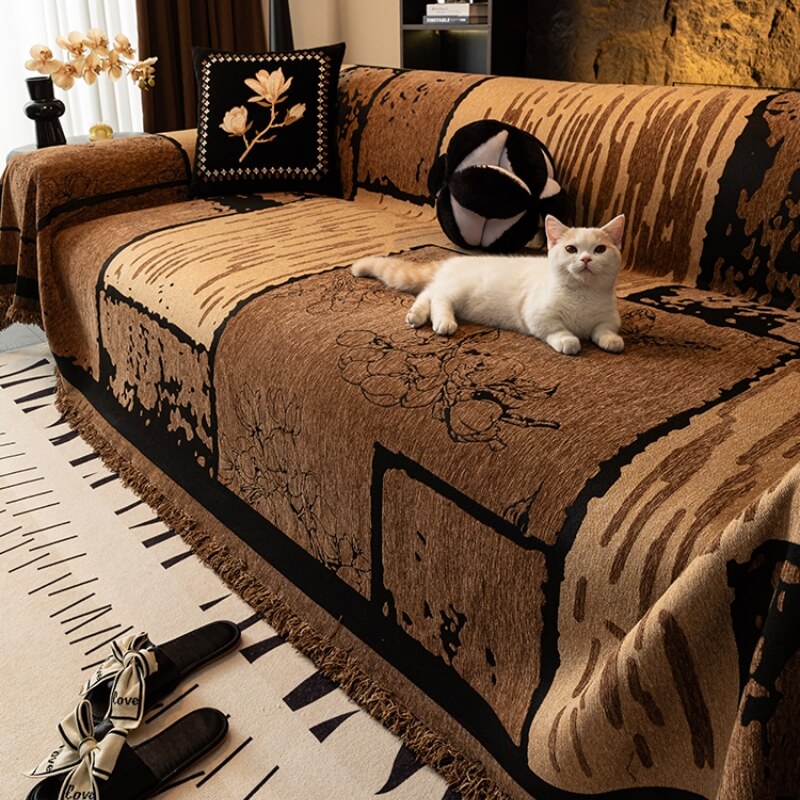 Vintage Chenille Anti-Kratzer Sofa-Schonbezug Couchdecke