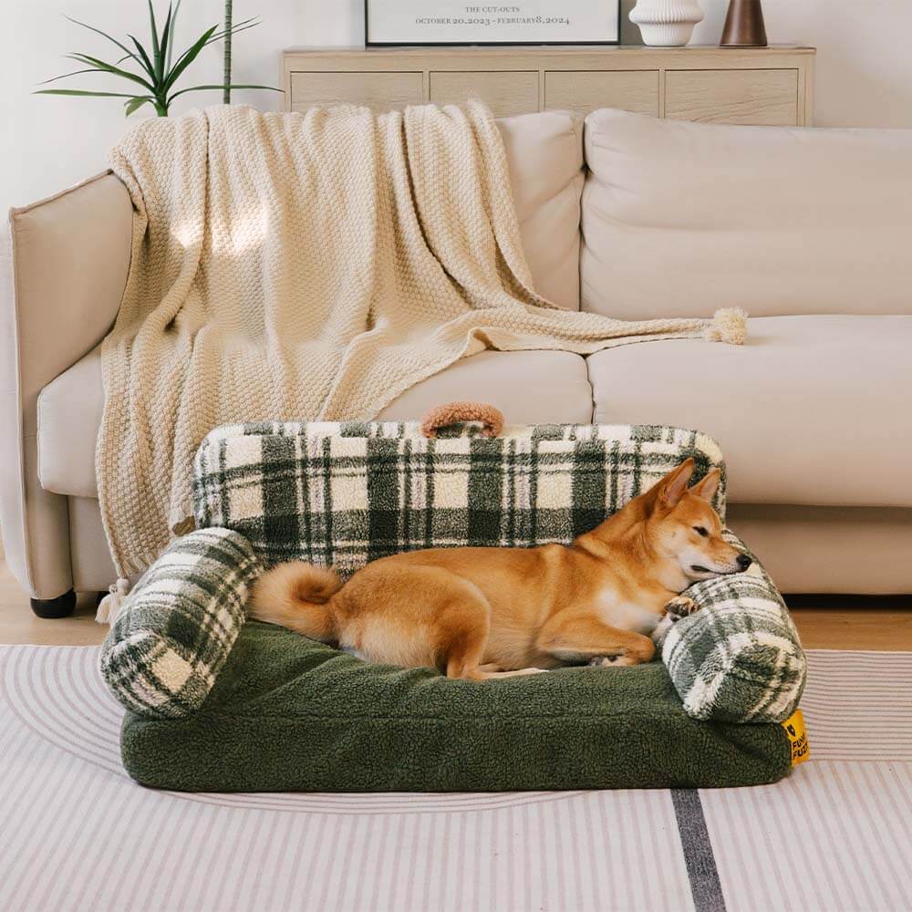 Waschbares Beruhigendes Schlafsofa für Hunde und Katzen im Vintage-Karosstil