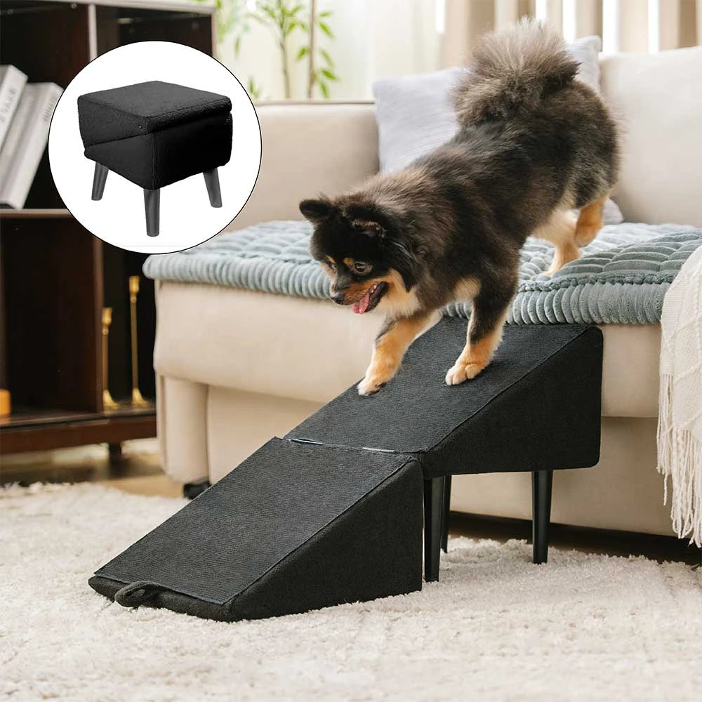 2-in-1 Umwandelbare Holz-Haustreppe Hund Rampen Treppen