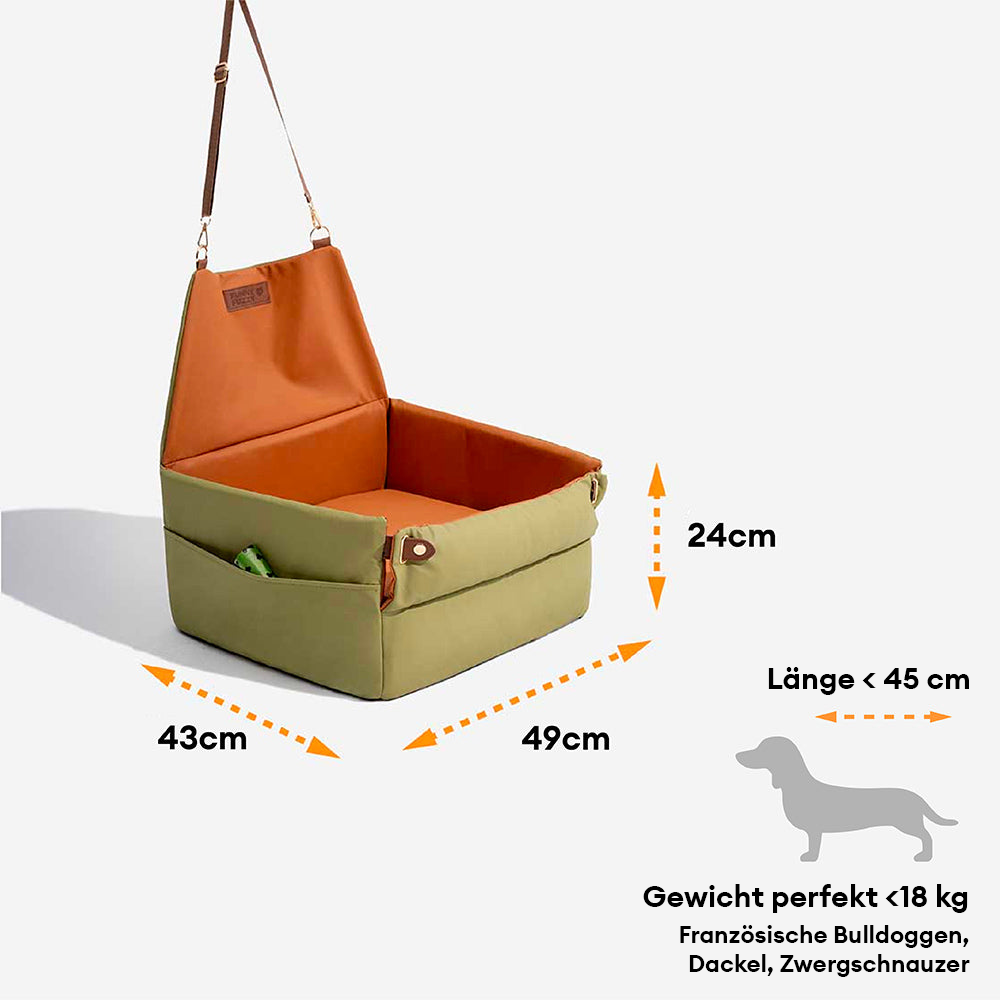 Erhöhtes Deluxe-Autositzbett für Hunde aus Kunstleder - Urban Voyager
