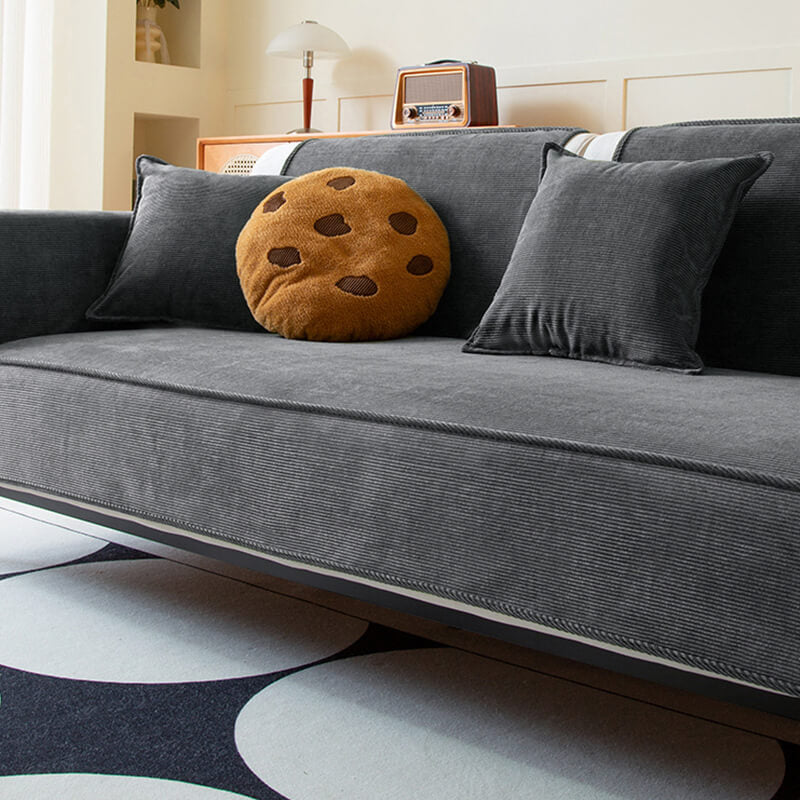 Rutschfester Schicker Couchbezug Sofaschutz aus Cord