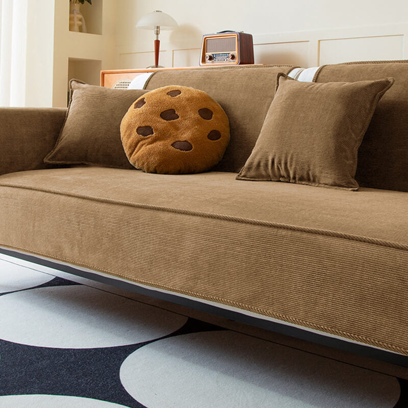Rutschfester Schicker Couchbezug Sofaschutz aus Cord