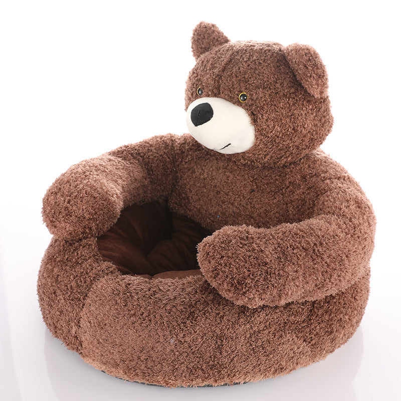 Süßes Abnehmbares Kuschelbär-Haustierbett