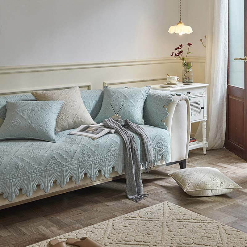 Modischer Waschbarer Sofabezug aus Baumwolle mit Blattbesatz