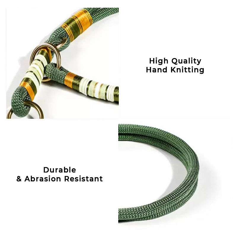 Handgestricktes geflochtenes Seil Kein Ziehen Cooles Hundezubehör Trainingshalsband