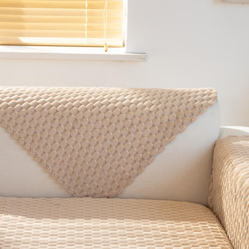 Verdickter Rutschfester Sofabezug aus Wabenplüsch