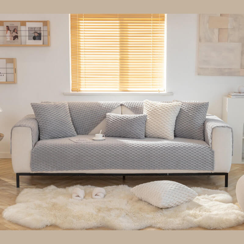 Verdickter Rutschfester Sofabezug aus Wabenplüsch