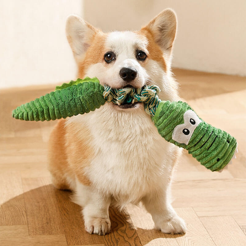Interaktives Quietschspielzeug für Hunde mit Seil - Tierserie