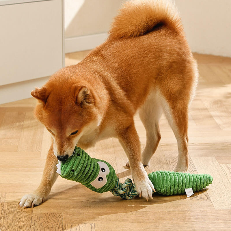 Interaktives Quietschspielzeug für Hunde mit Seil - Tierserie