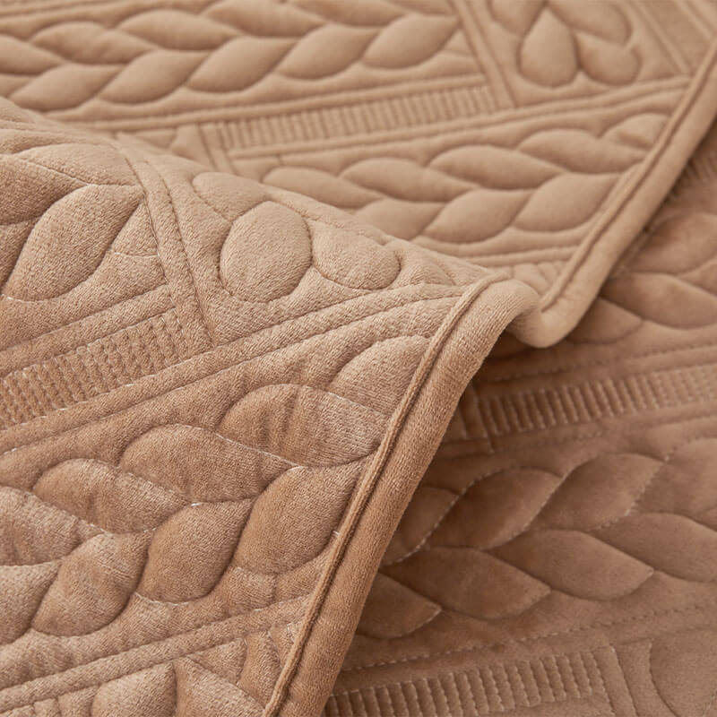 Warmer Rutschfester Sofabezug aus Kristallsamt mit Weizenstickerei