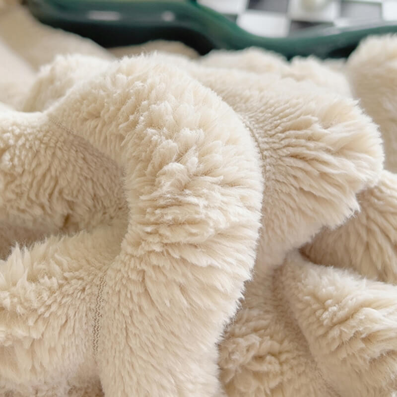 Warme Sofa-Überwurfdecke aus Kaninchen-Kunstplüsch für Menschen und Hunde