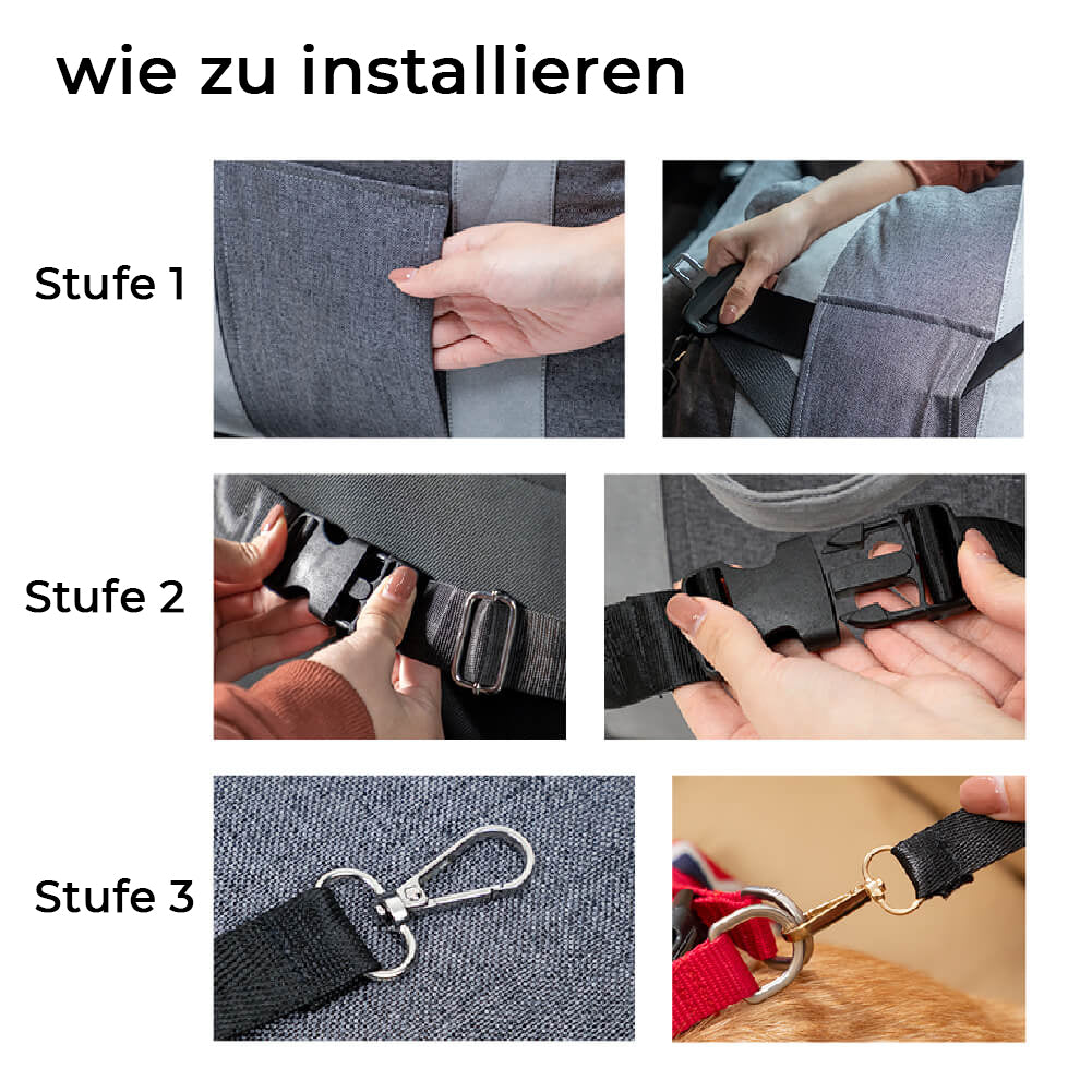 ISOFIX Hund-Autositzbett mit ISOFIX-System - Erste Klasse