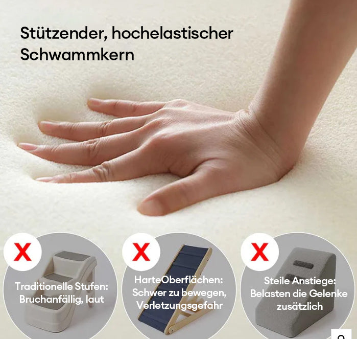 Kletterhilfe für Bett- und Couchzugang – Gelenkschutz mit weichen Hundetreppe