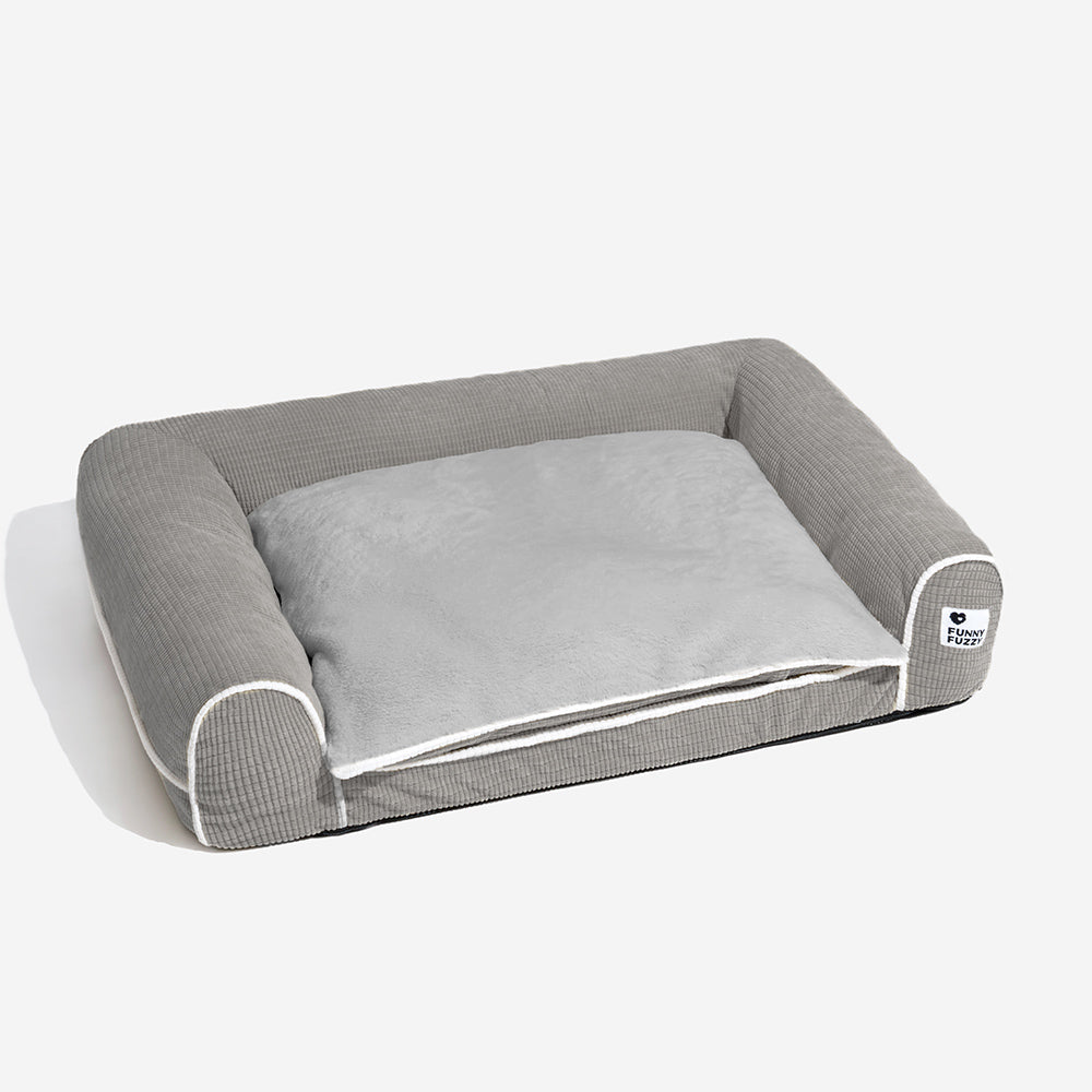 Deluxe-Flanell-Doppelschicht-orthopädisches Hundesofabett