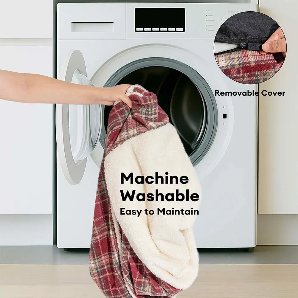 Vintage-Karierter Plüsch Waschbarer Hundesofa-Bett - Chris-Nook