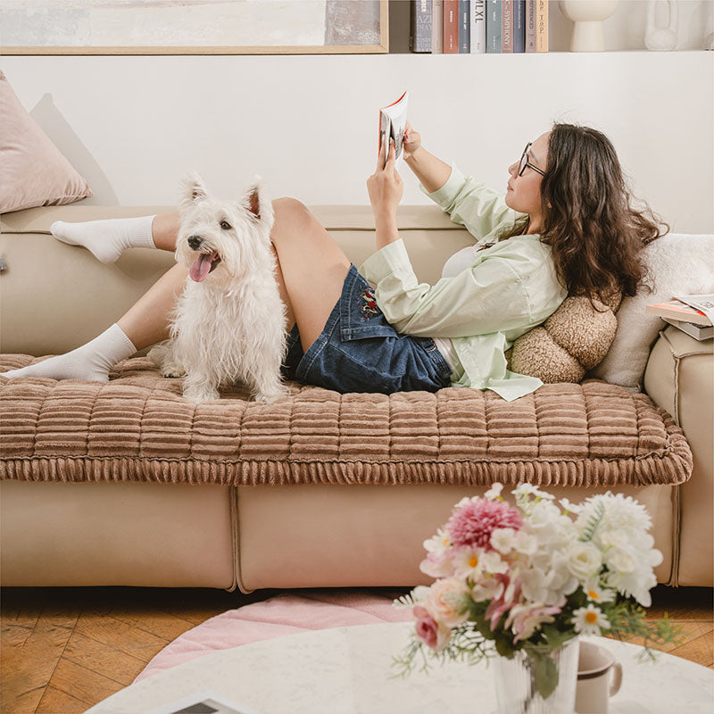 Waffle-Keks Sofabezug - Gemütliches Weiches Atmungsaktives Flanell Haustiermatte - Genießen Sie köstlichen Komfort!