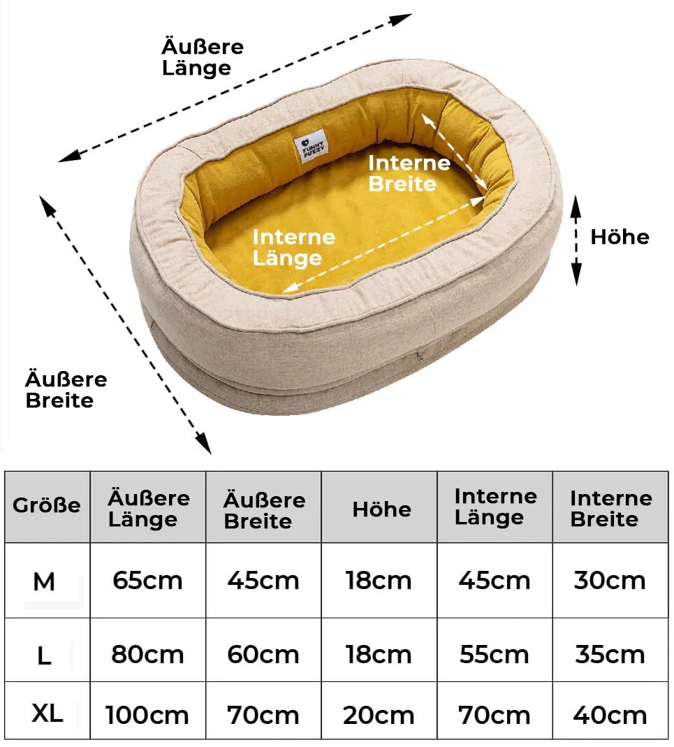 Bequem Hundebett in Donutform