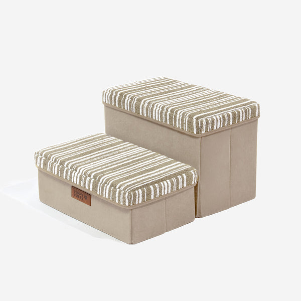 Klappbare Hundetreppe mit Stauraum und Wohnung - Funnyfuzzy SnugNest