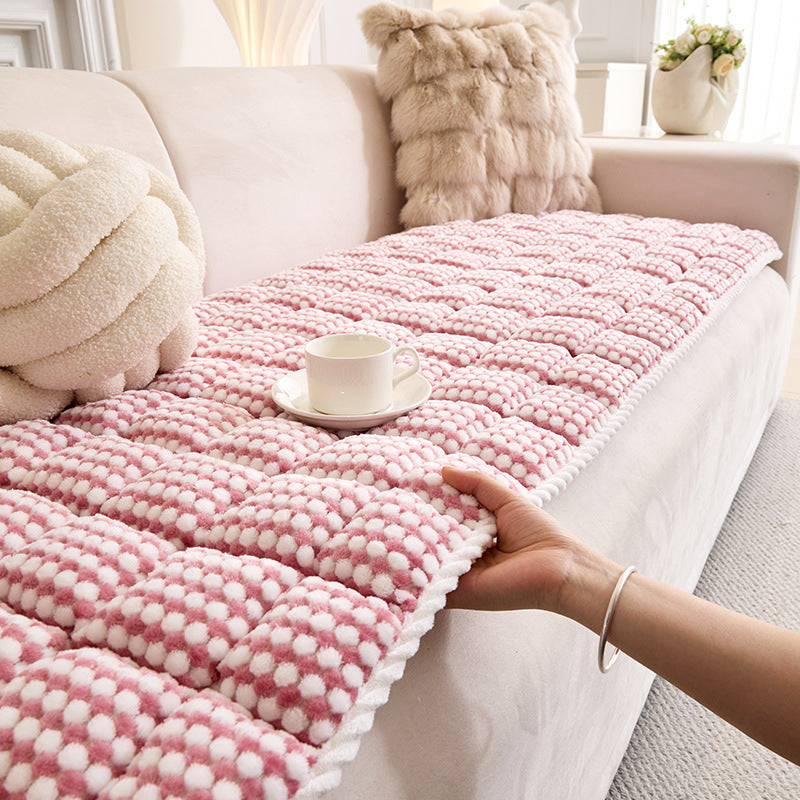 Dickes, gepolstertes, rutschfestes, plüschiges Punkt-Haustierfreundliches Sofa-Überzug.