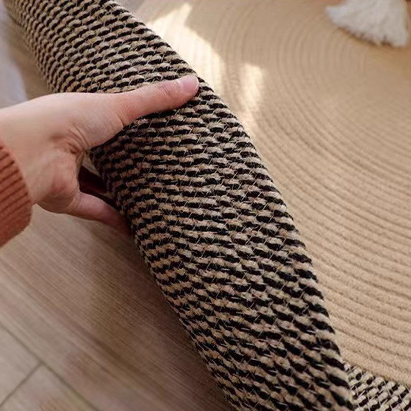 Nordisch handgewebte langlebige Katzenschrubbmatte mit Fransen