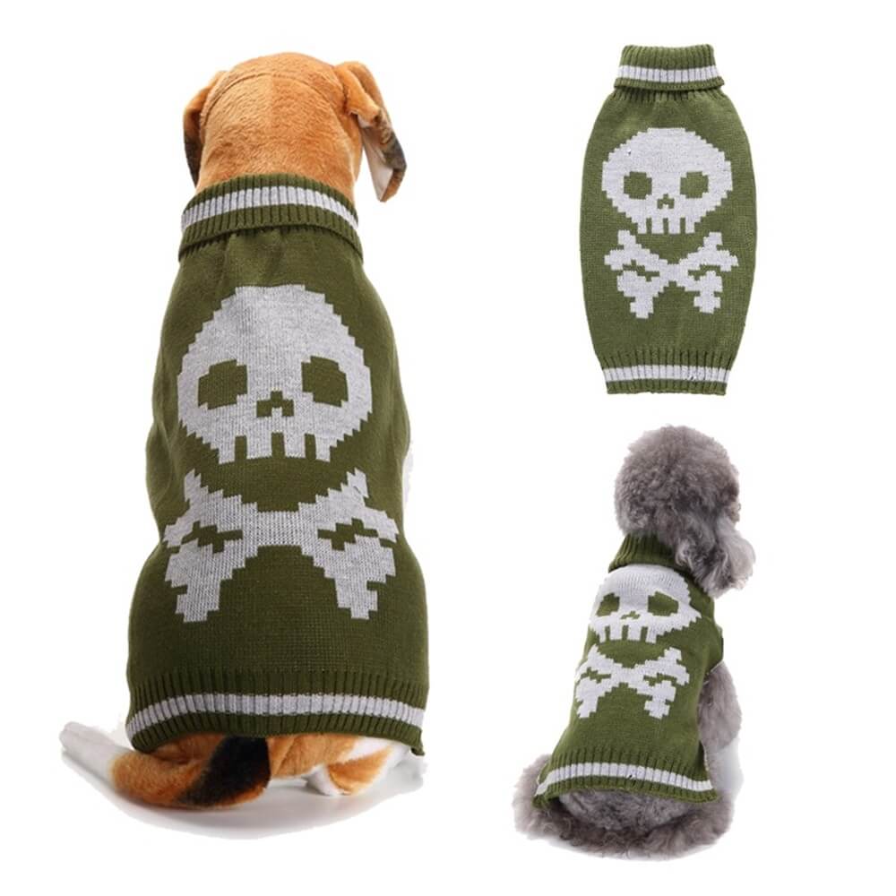 Halloween-Haustierpullover | Warme und gemütliche Hundekleidung mit Halloween-Muster