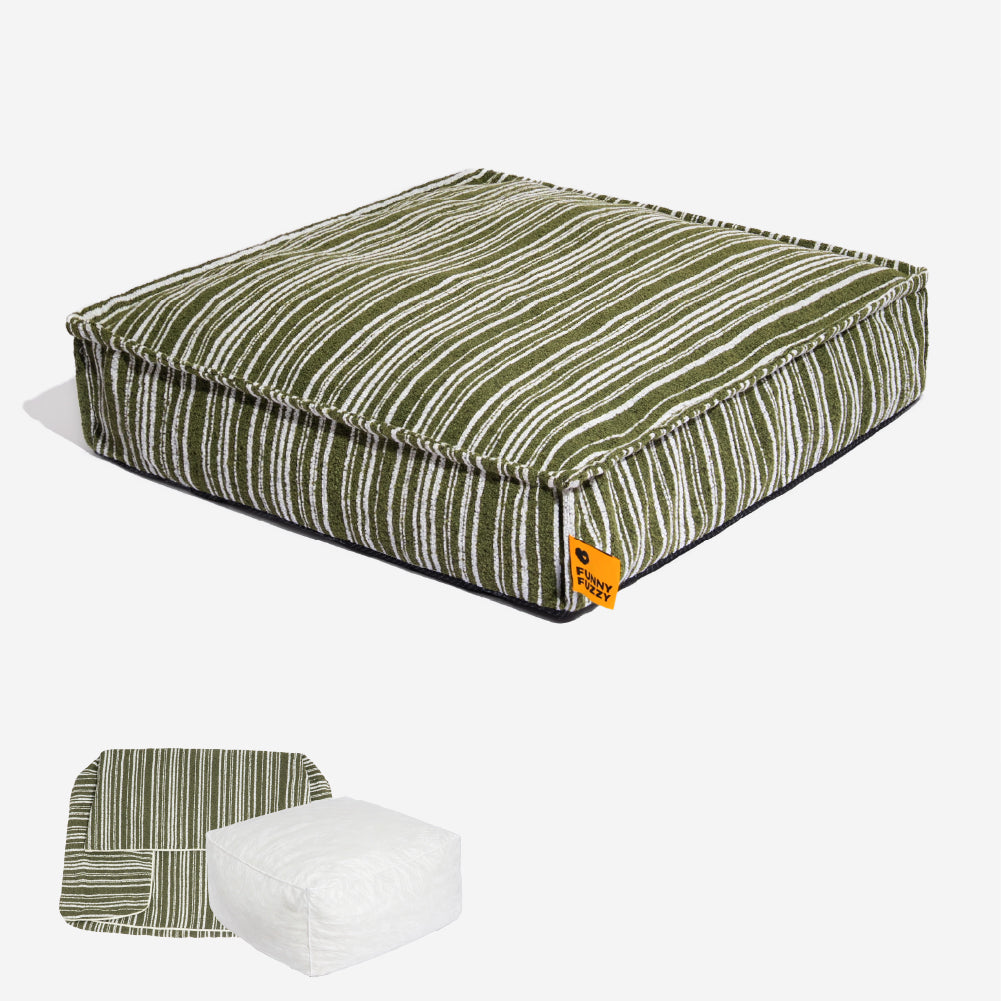 Nachhaltiger Stauraum Pouf Ottoman & Hundebett - Funnyfuzzy SnugNest