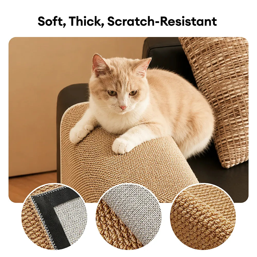 Faux Sisal Kratzfeste Sofaarmlehne Schutzabdeckung für Katzen