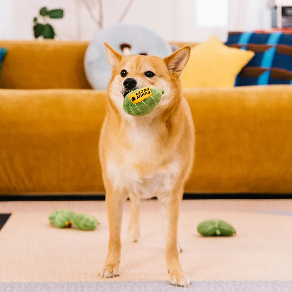 Plüsch Blattförmiges Quietschespielzeug für Hunde - Funnyfuzzy SnugNest