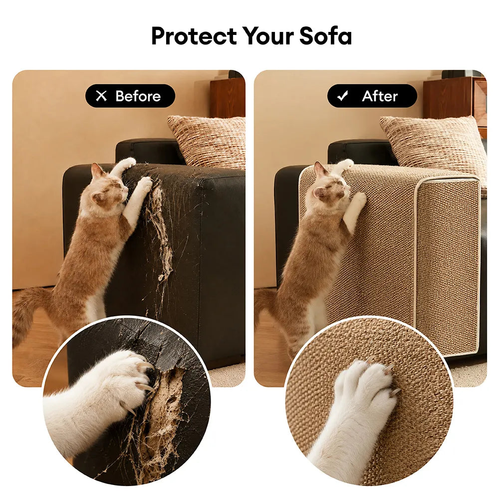 Faux Sisal Kratzfeste Sofaarmlehne Schutzabdeckung für Katzen