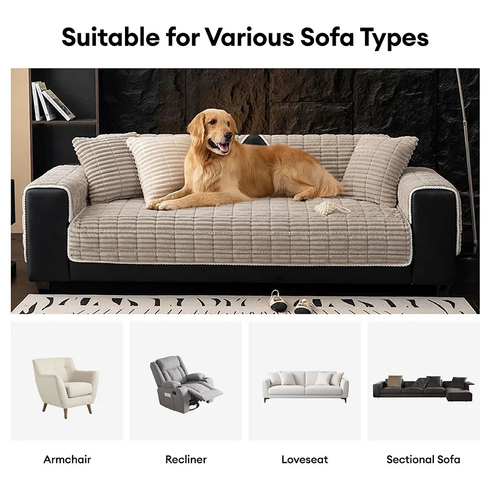 Wasserfeste gemütliche Fleece-Sofa-Schutz rutschfeste Sofabezug