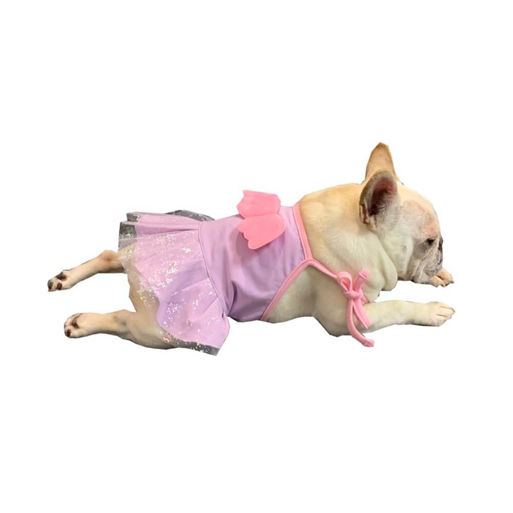 Bezauberndes Hundekleid mit Engelsflügeln