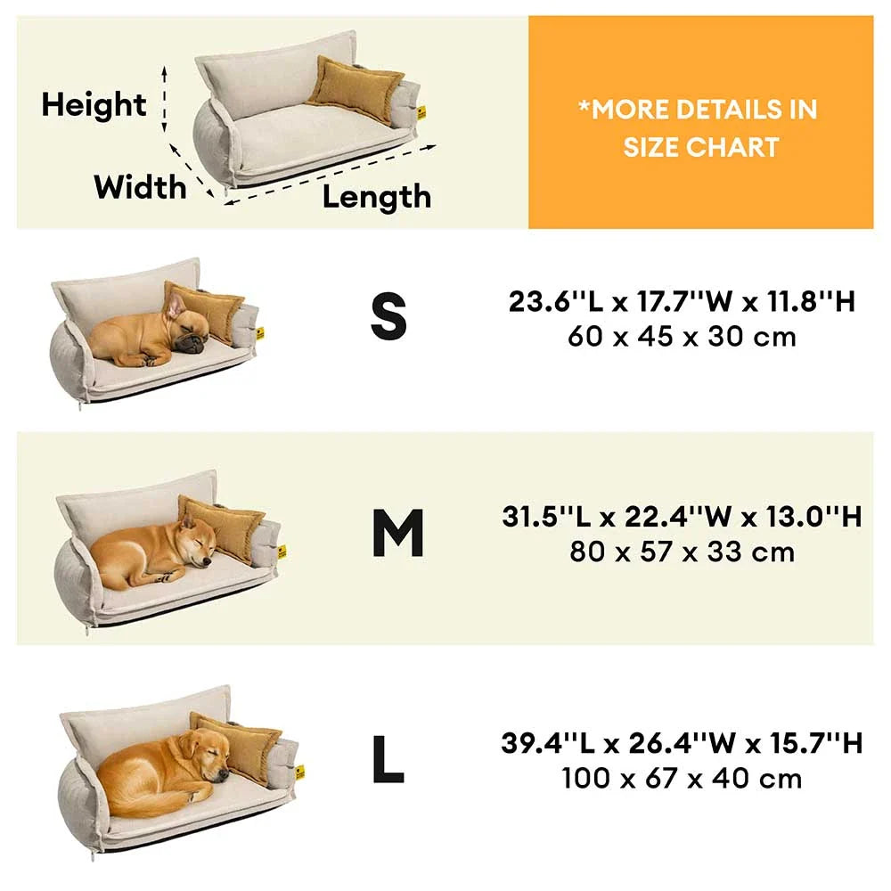 Allwetter Hundebett aus Chenille – Orthopädisch Abnehmbar & Mit Kissen