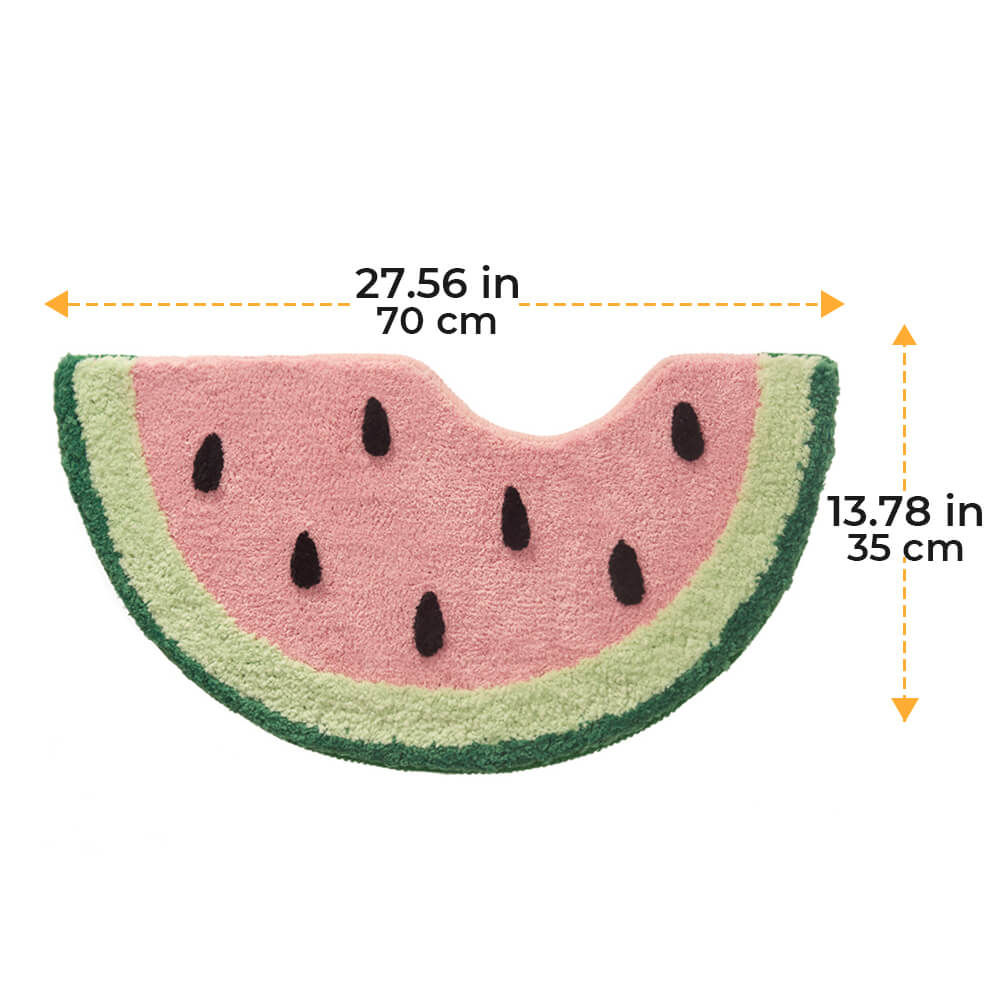 Multifunktionale Dekorative Badematte in Wassermelonenform Rutschfest Waschbar Heimteppich