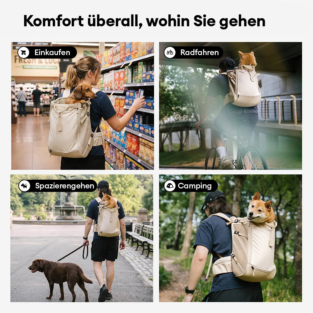 Hundetransport-Rucksack - Urbanes Herumstreifen