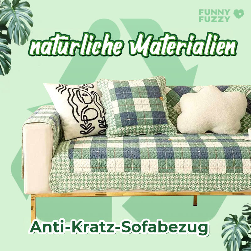 Karierte Kratzfeste Sofa Abdeckung aus Baumwolle