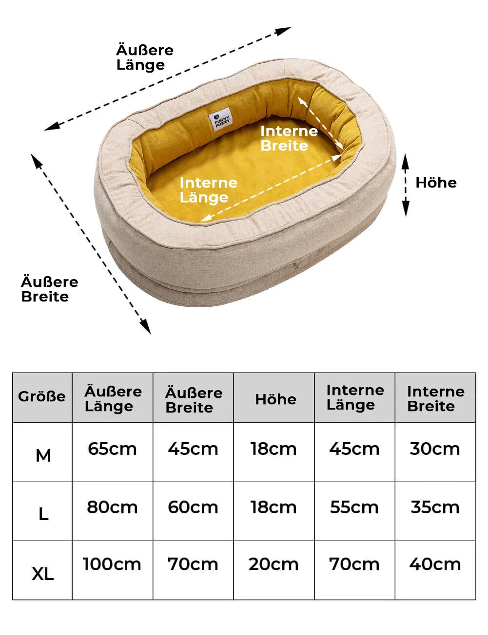 Bequem Hundebett in Donutform