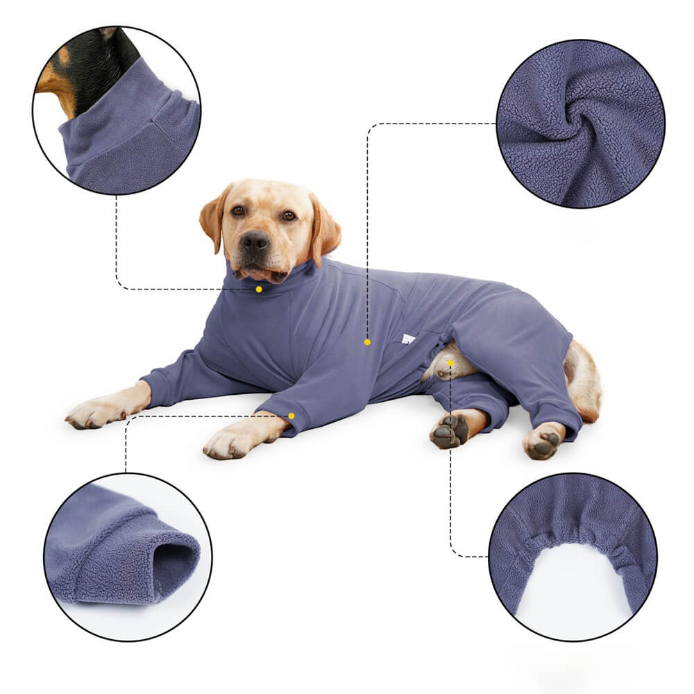 Kuscheliger Fleece-Hundepyjama – Perfekte Nachtwäsche für große Hunde