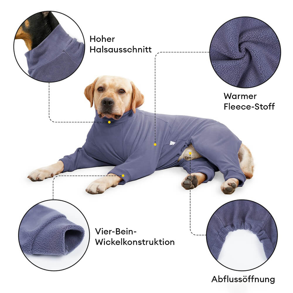 Kuscheliger Fleece-Hundepyjama – Perfekte Nachtwäsche für große Hunde