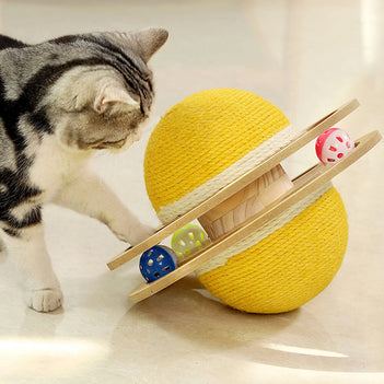 Sisal Kratzball interaktives Katzenspielzeug