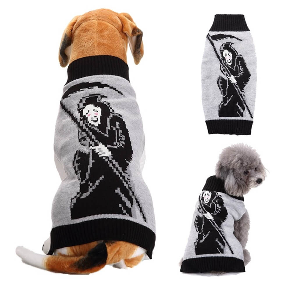 Halloween-Haustierpullover | Warme und gemütliche Hundekleidung mit Halloween-Muster