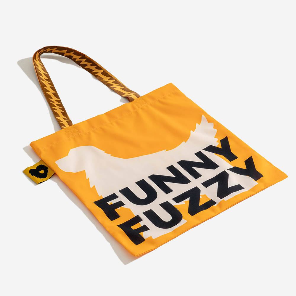 FUNNYFUZZY Einkaufstasche aus Recyceltem Faltbarem Canvas – Wagging Tails