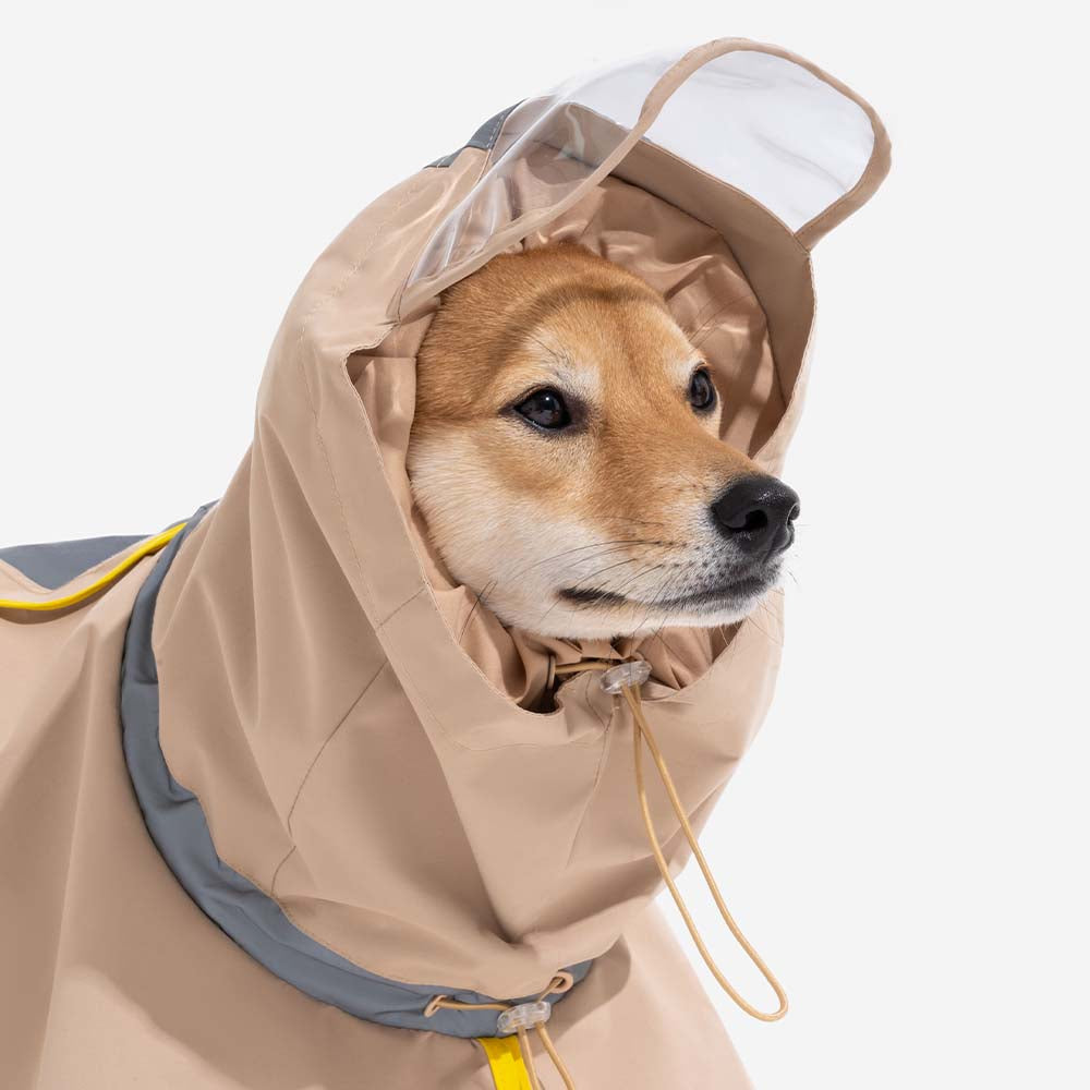 Verstellbarer Reflektierender Wasserdichter Regenmantel mit Tasche für Hunde und Menschen