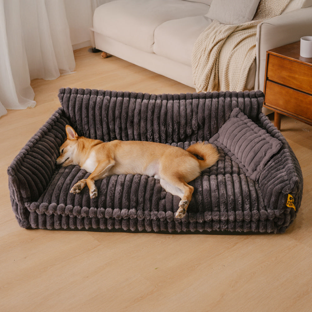 Großes Waschbares Flauschiges Orthopädisches Weiches Hundekissen Hundesofabett - Snoozy Dream - Bundel