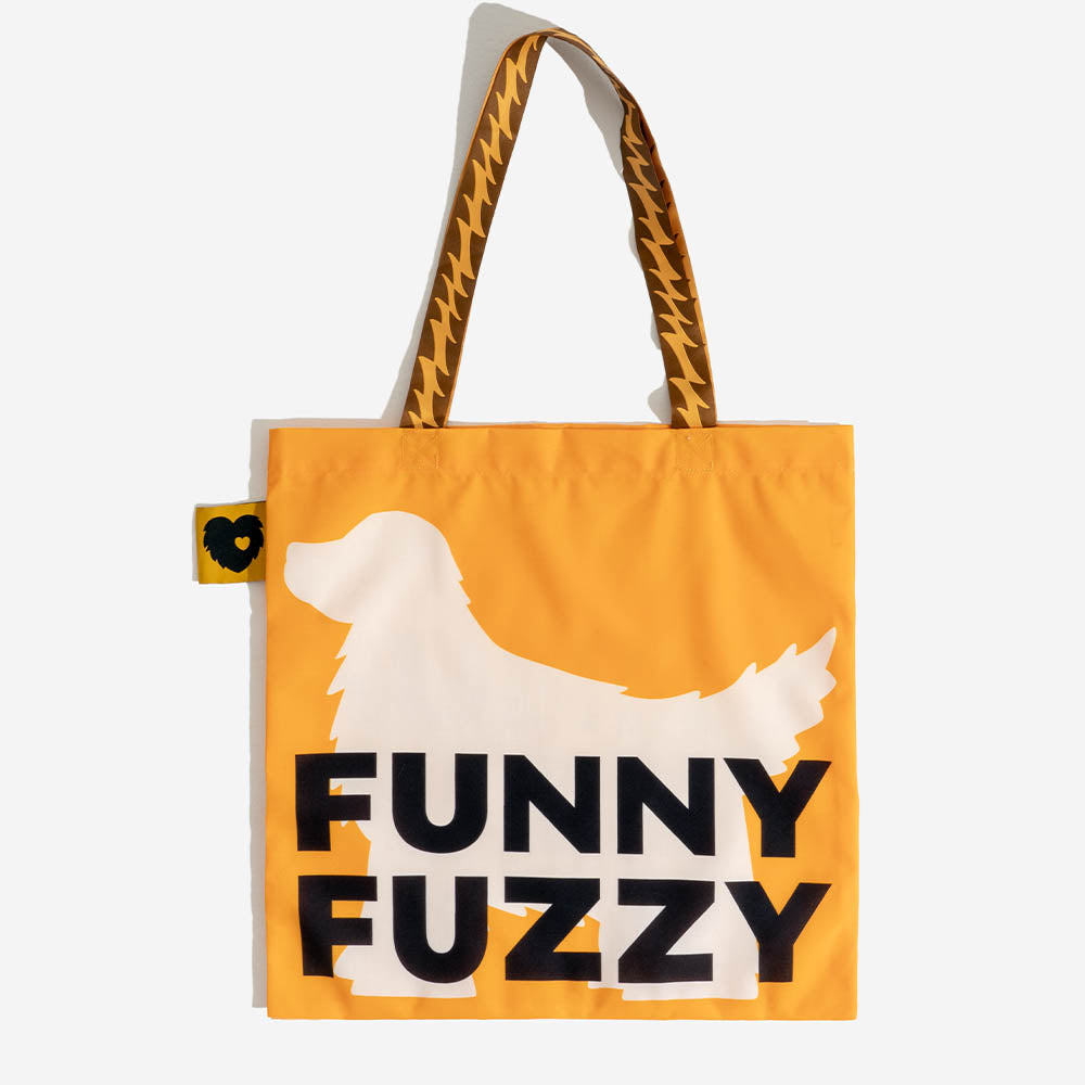 FUNNYFUZZY Einkaufstasche aus Recyceltem Faltbarem Canvas – Wagging Tails