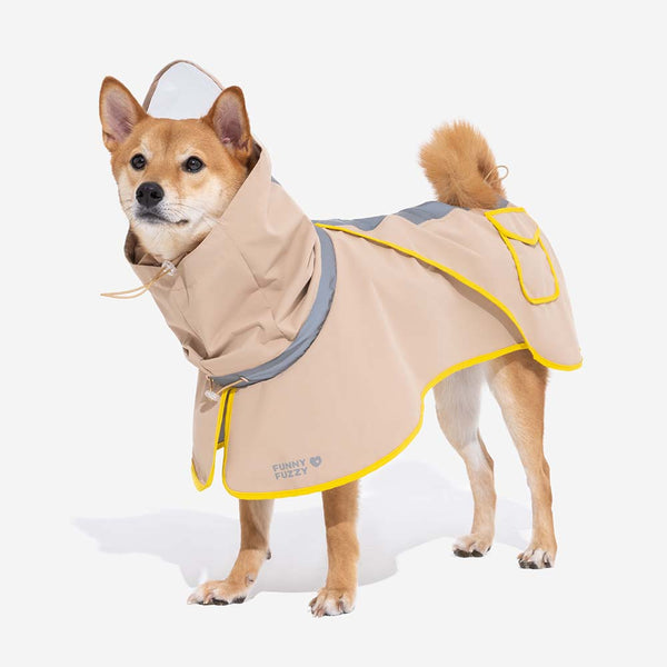Verstellbarer Reflektierender Wasserdichter Regenmantel mit Tasche für Hunde und Menschen