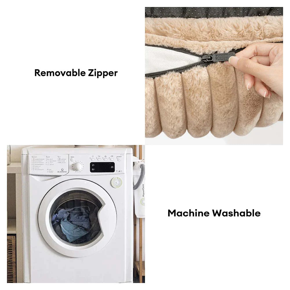 Warmes Plüsch abnehmbares orthopädisches Keil-Kissen Hundesofa-Bett - CozySlope