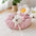 Waschbare Multifunktionale Runde Haustierbettmatte mit Kordelzug – Floral Night Napper